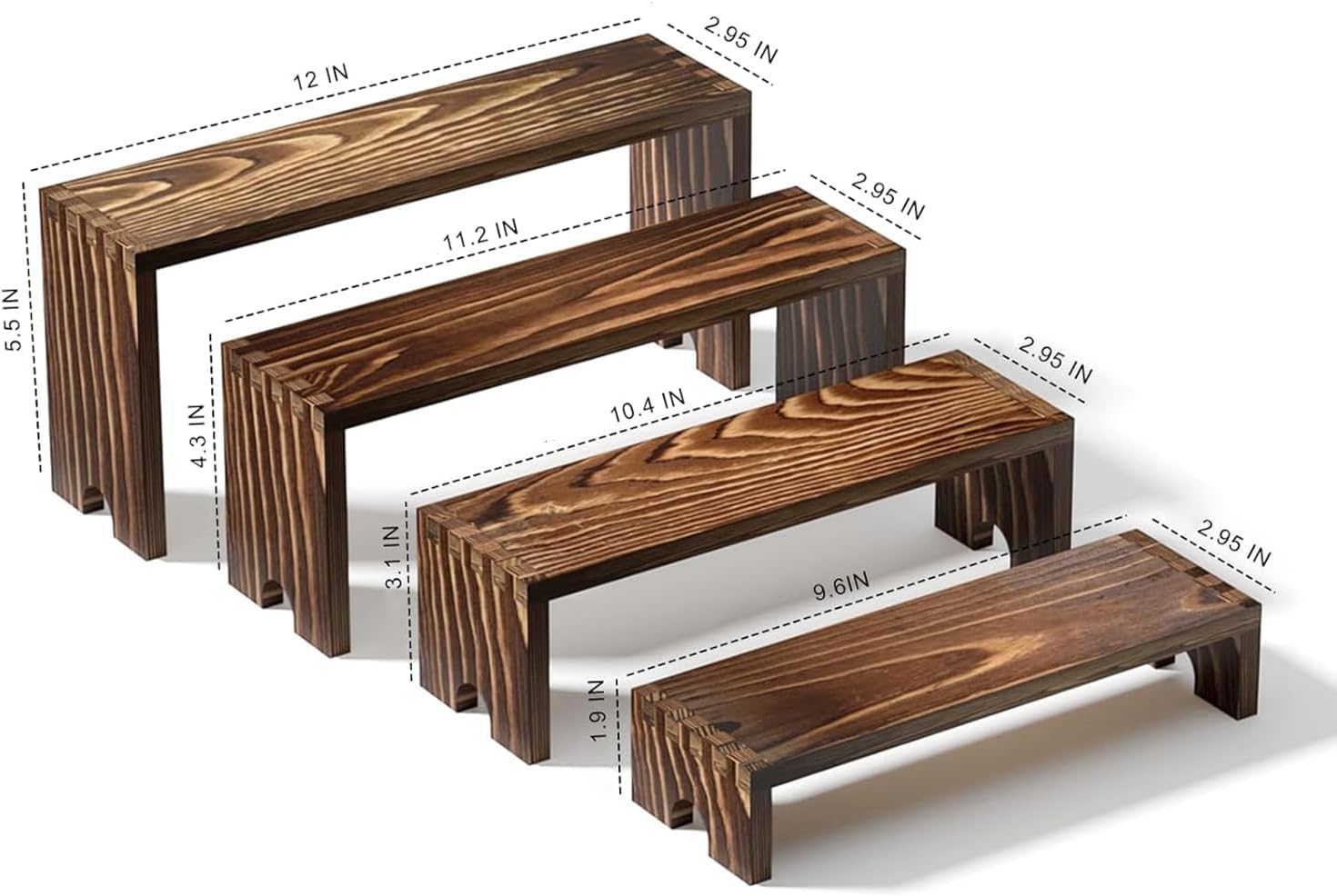 2 Tier Wooden Cupcake Stand Se - Display Risers Set recensie en prijs