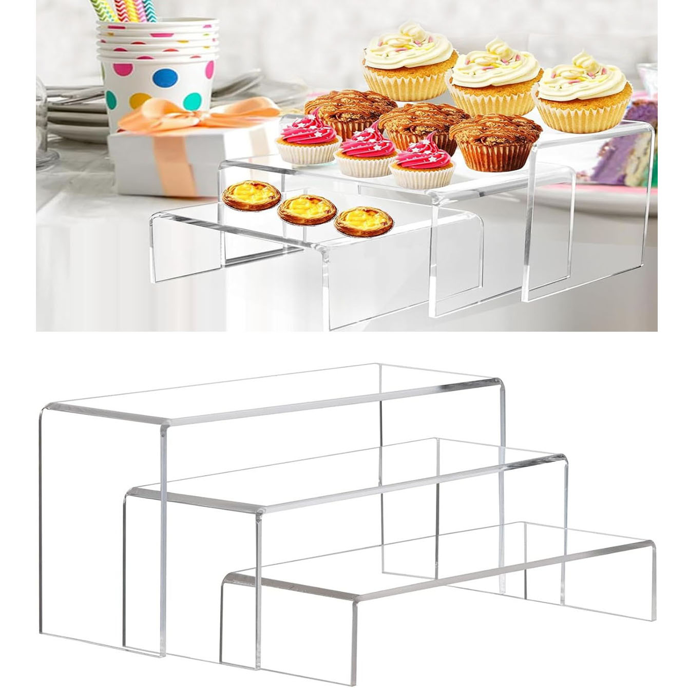 3 pieces of acrylic display sh - Pop Display Shelf recensie en prijs