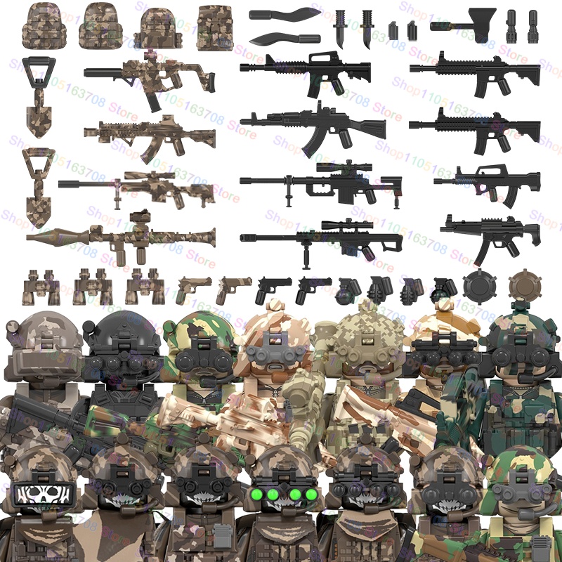 MOC Military Soldiers Action F - Lego Minifigure Holder recensie en prijs