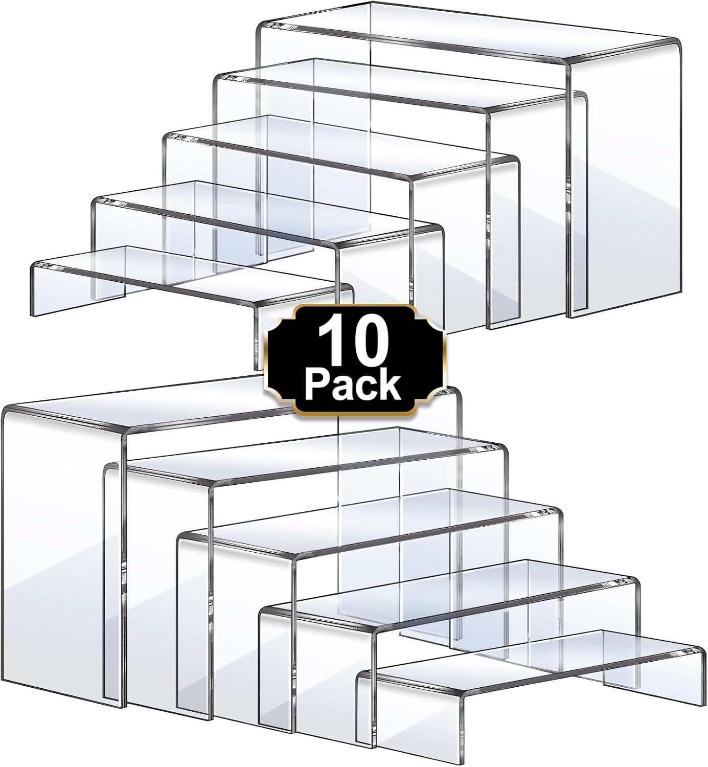 10 Pcs Acrylic Risers Set, 5 S - Display Risers Set recensie en prijs