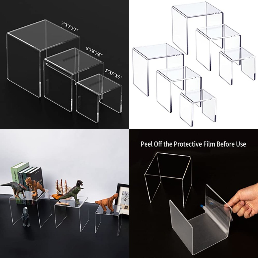 Clear Acrylic Display Risers 2 - Display Risers Set recensie en prijs